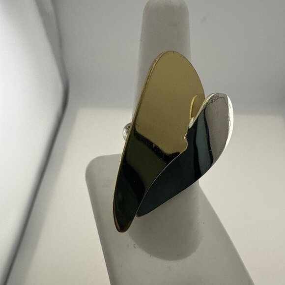 RLM Studio Ring Robert Lee Morris Sterling Silver Heart Brass Mixed Metal size 7 - Picture 5 of 14